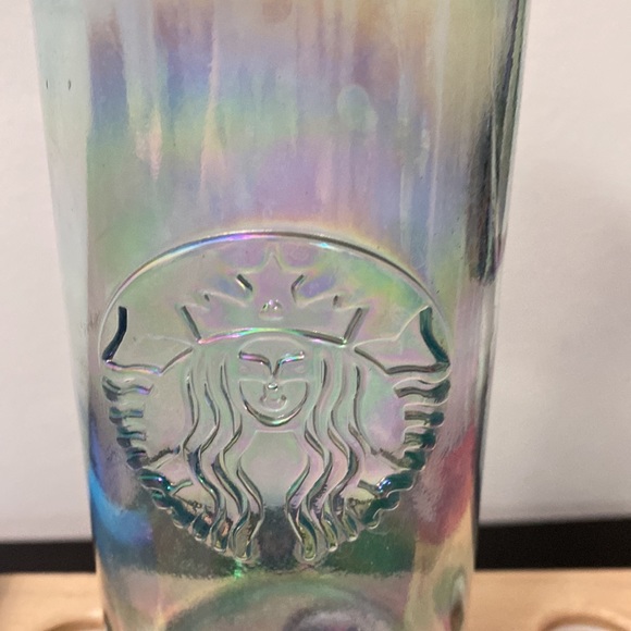 2019 Starbucks Limited Edition Iridiscent Glass Water Bottle - Picture 3 of 10
